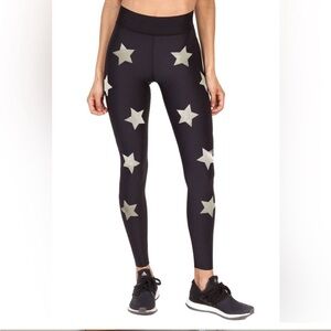 Ultracor Iconic Knockout Star Leggings Black‎ & Silver | Size Small
